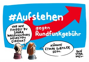 Empörung über Tweet in AfD-Manier: Wagenknechts „Aufstehen“-Bewegung gegen Rundfunkbeitrag