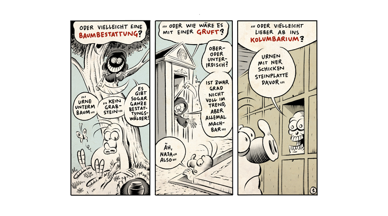 COMICS für Endlichkeitsmagazin drunter+drüber